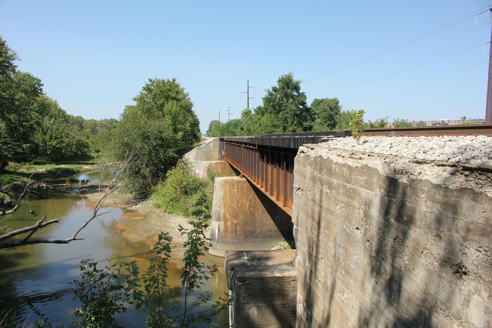 Looking west